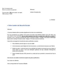 Courrier envoyé aux personnes disposant encore d'un NNP fin 2022